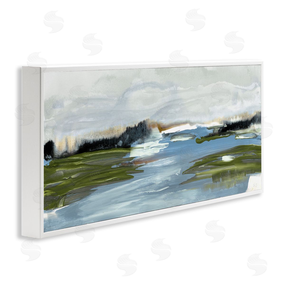 Susan Jill Abstract Wetland Landscape Soft Contemporary Marsh Field