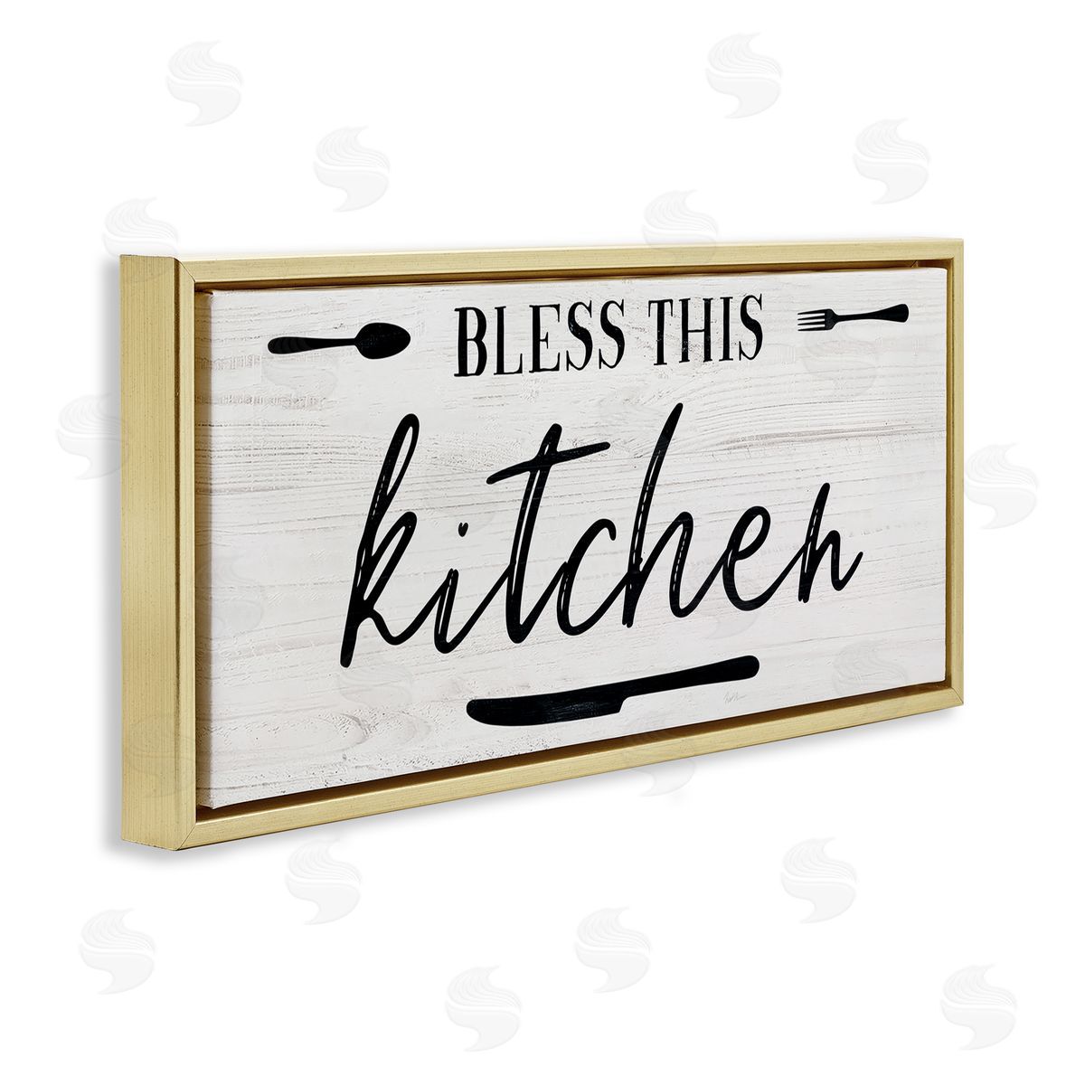 Natalie Carpentieri Bless This Kitchen Phrase Minimal Typography Fork Knife