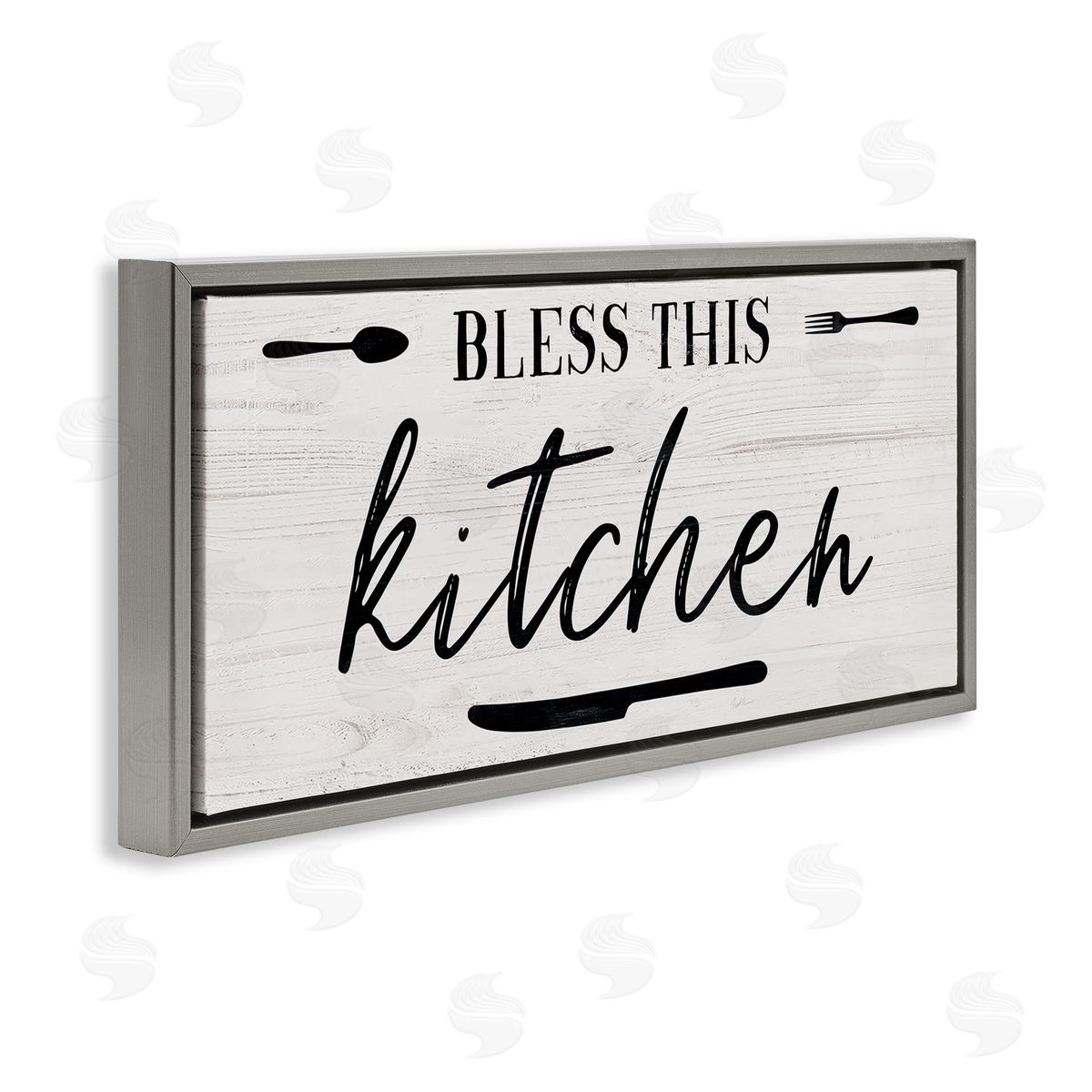 Natalie Carpentieri Bless This Kitchen Phrase Minimal Typography Fork Knife