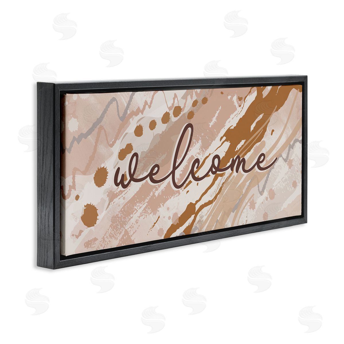 Jennifer Ellory Welcome Greeting Sign Abstract Geode Pattern Warm Tones