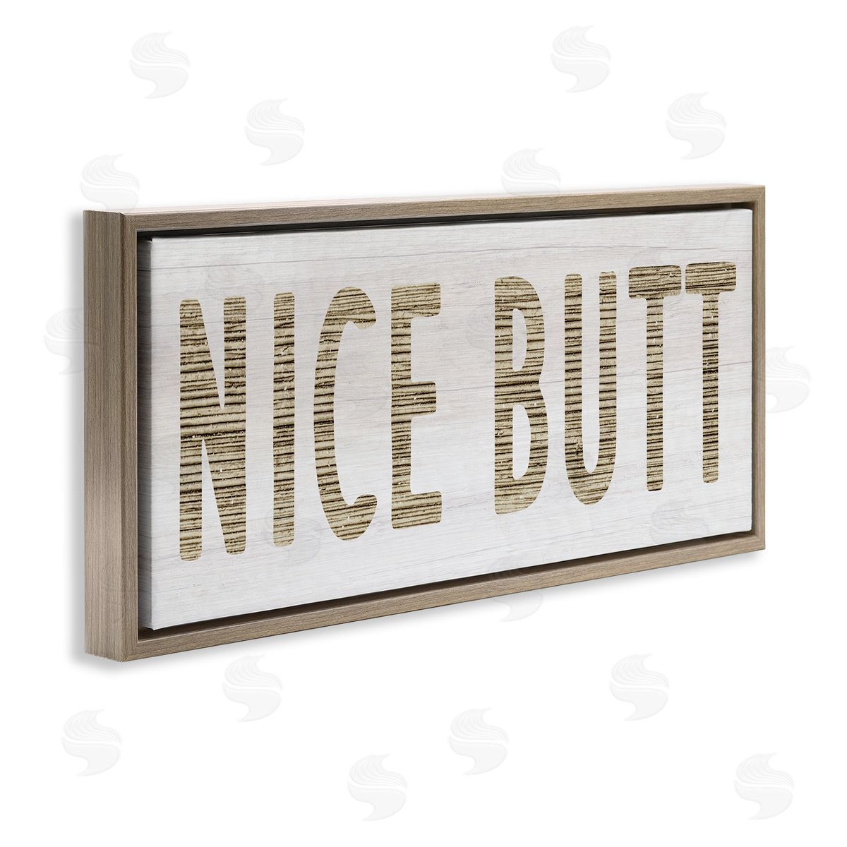 Stupell Studio Rustic Nice Butt Phrase Country Grain Pattern Typography