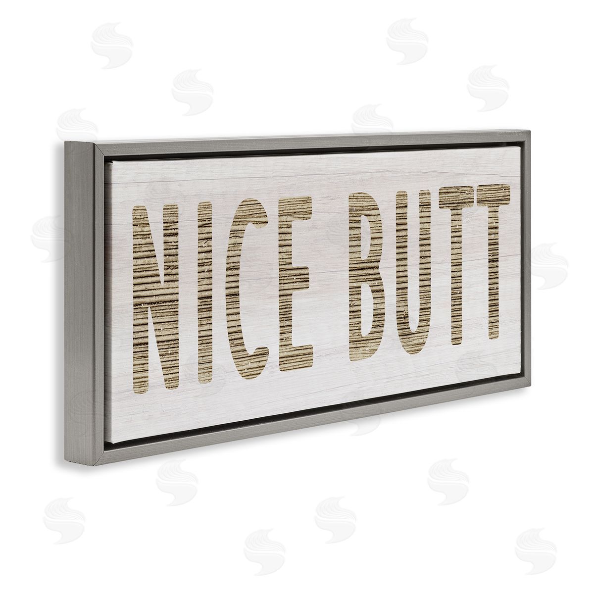Stupell Studio Rustic Nice Butt Phrase Country Grain Pattern Typography
