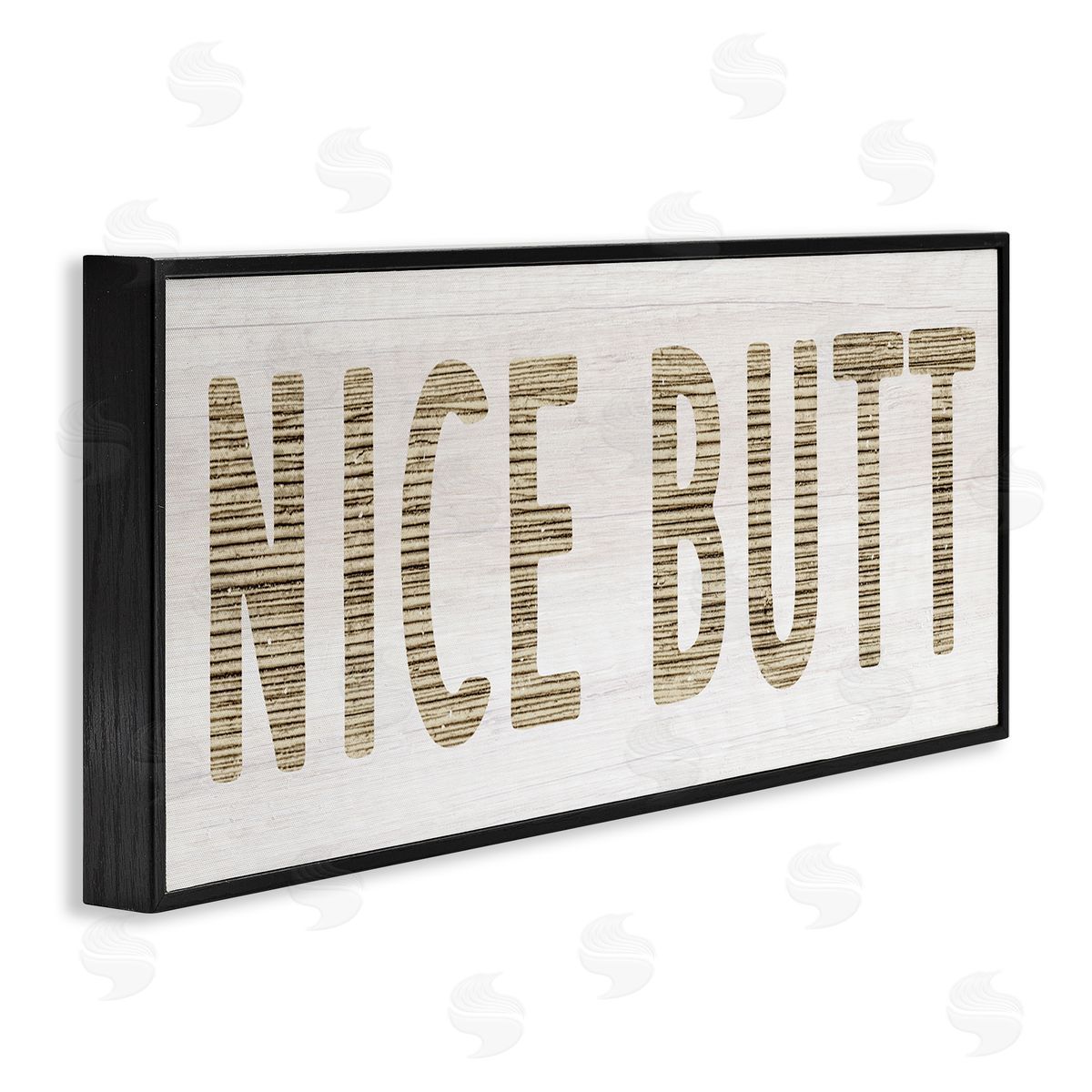 Stupell Studio Rustic Nice Butt Phrase Country Grain Pattern Typography