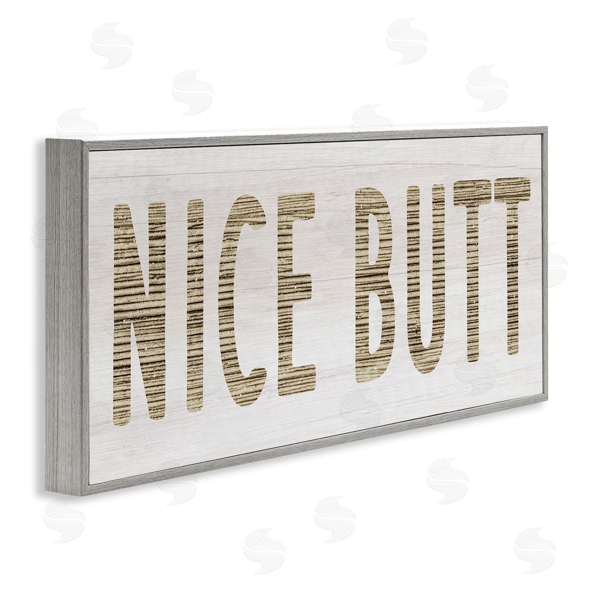 Stupell Studio Rustic Nice Butt Phrase Country Grain Pattern Typography