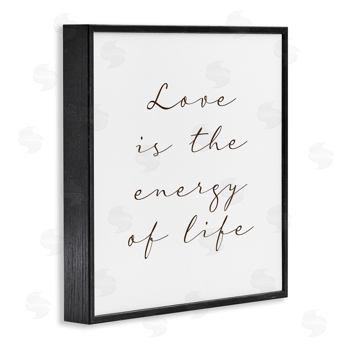 Birch & Ink Love Is Energy of Life Phrase Motivational Romantic Black Framed Glicee Wall Art Print