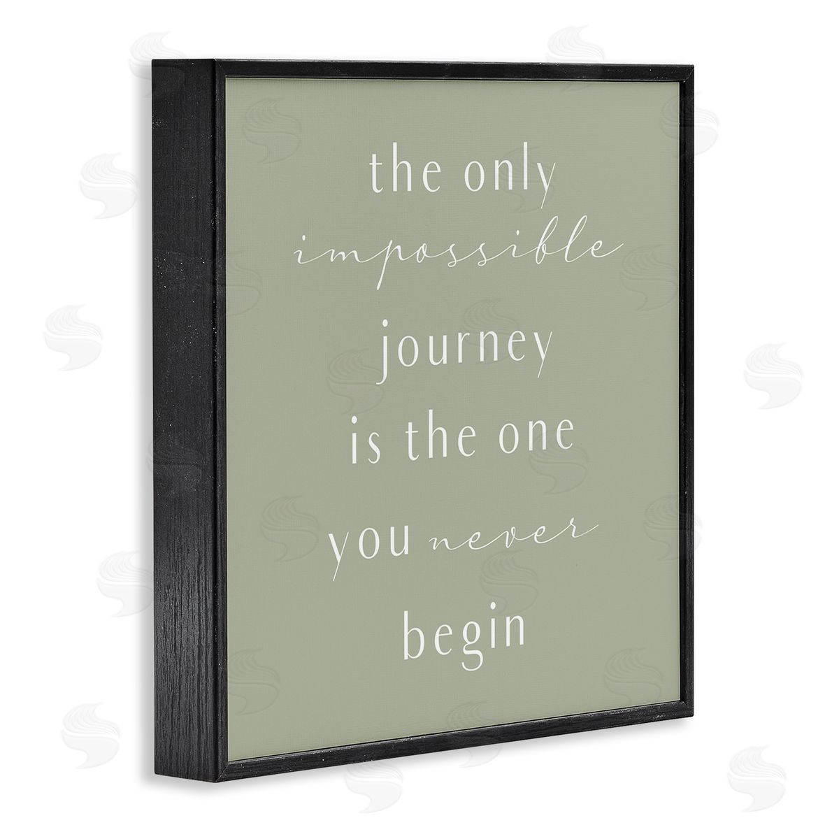 Birch & Ink Impossible Journey Is One You Never Begin Phrase Black Framed Glicee Wall Art Print