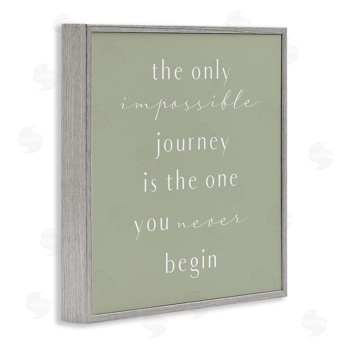 Birch & Ink Impossible Journey Is One You Never Begin Phrase Gray Framed Glicee Wall Art Print