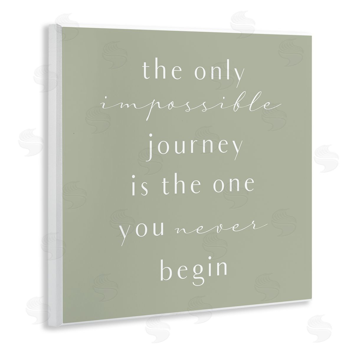Birch & Ink Impossible Journey Is One You Never Begin Phrase Wooden Wall Plaque Art Print