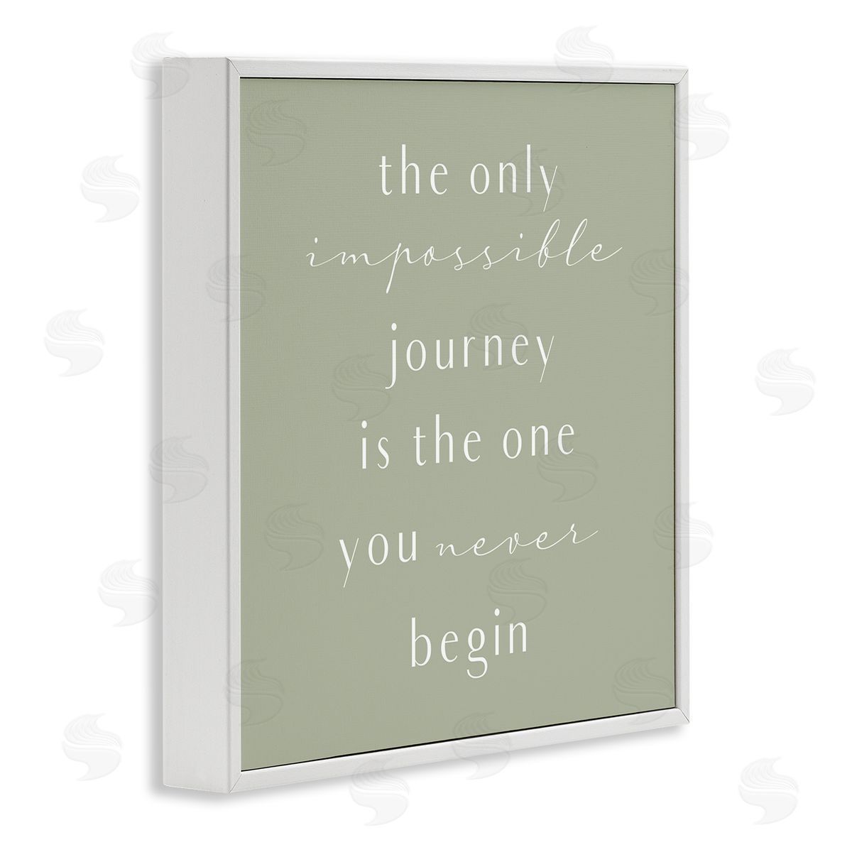 Birch & Ink Impossible Journey Is One You Never Begin Phrase White Framed Glicee Wall Art Print