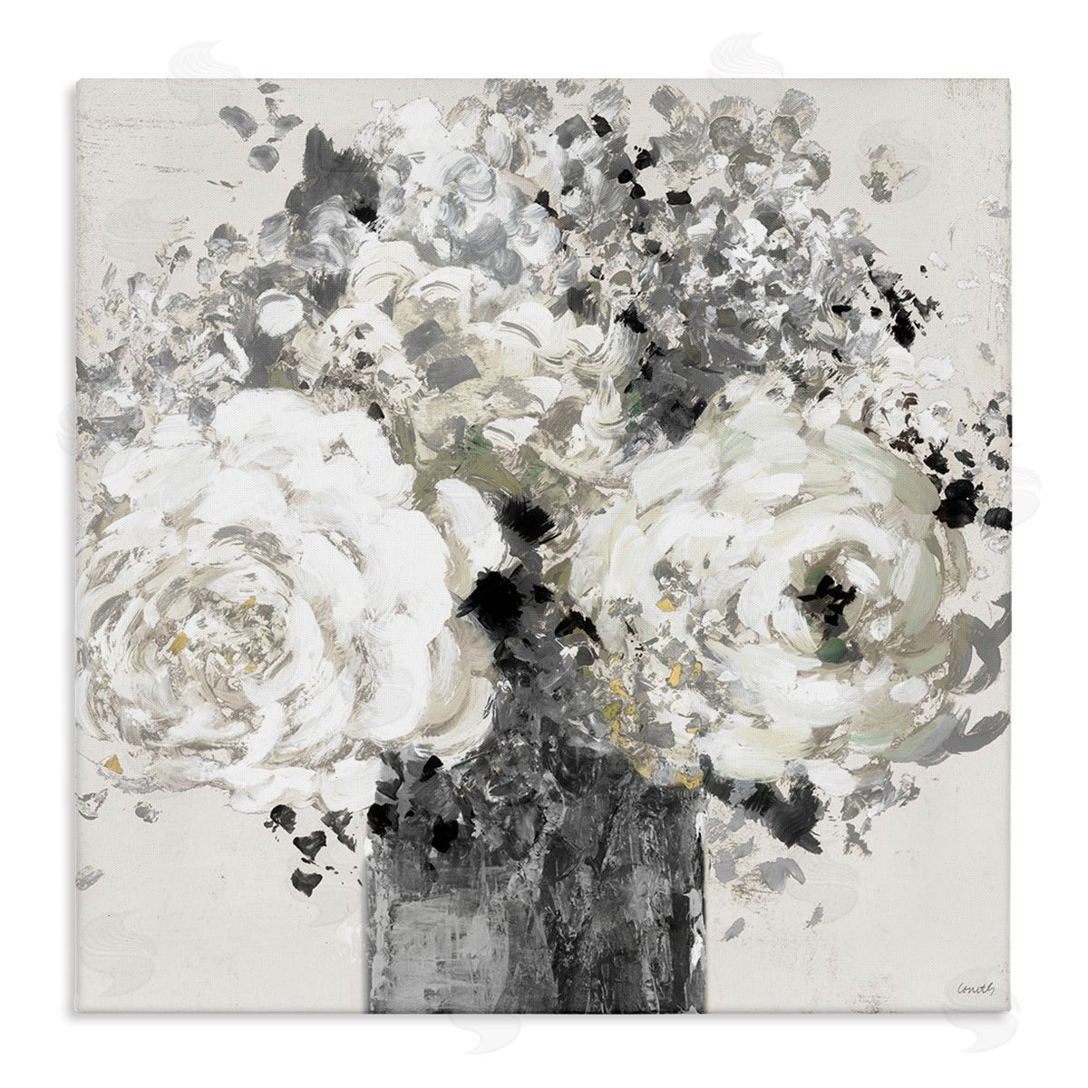 Bold Abstract Floral Arrangement Canvas Wall Art, Home Decor by Lanie Loreth