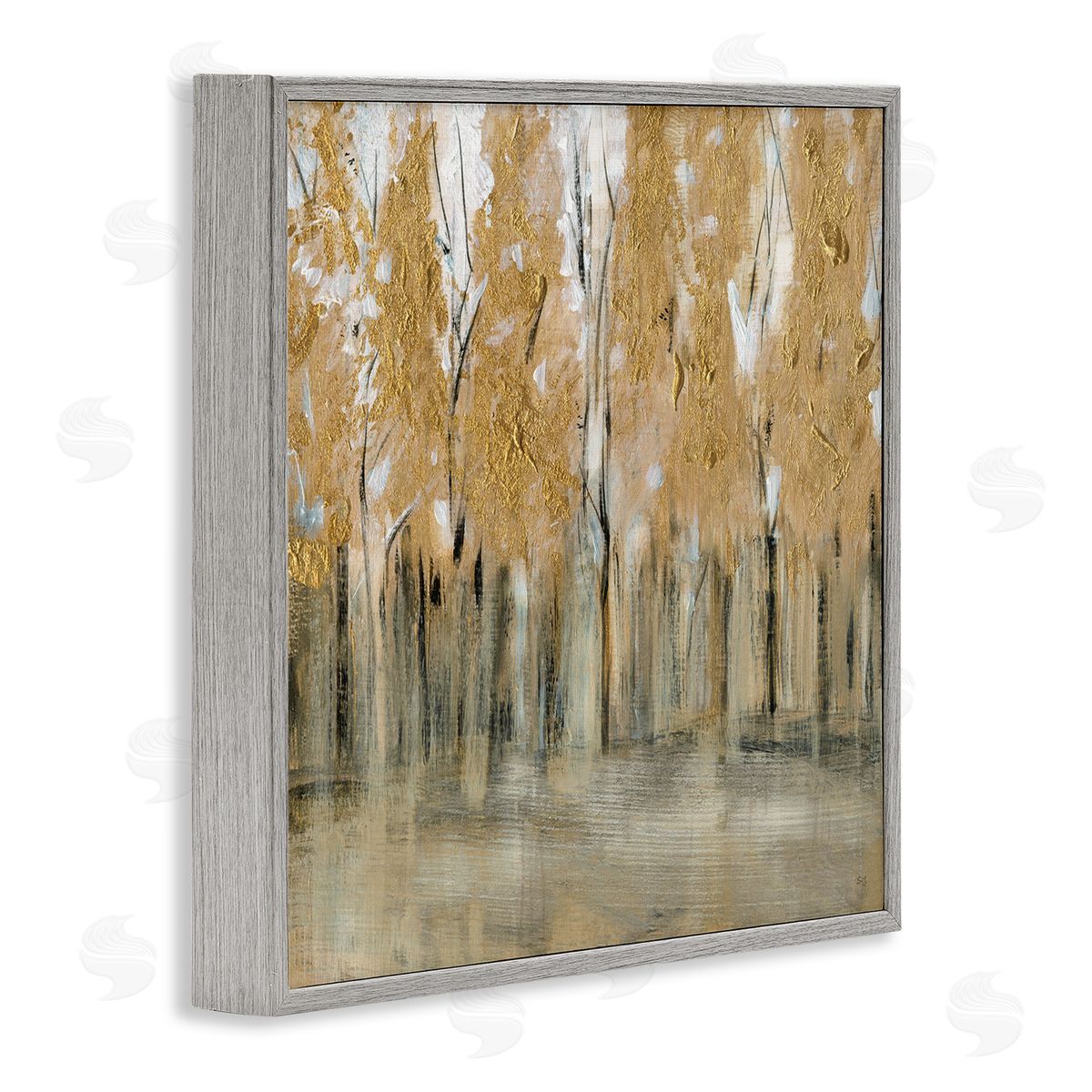Susan Jill Rising Tree Forest Abstract Nature Landscape Brown Grey Gray Framed Glicee Wall Art Print
