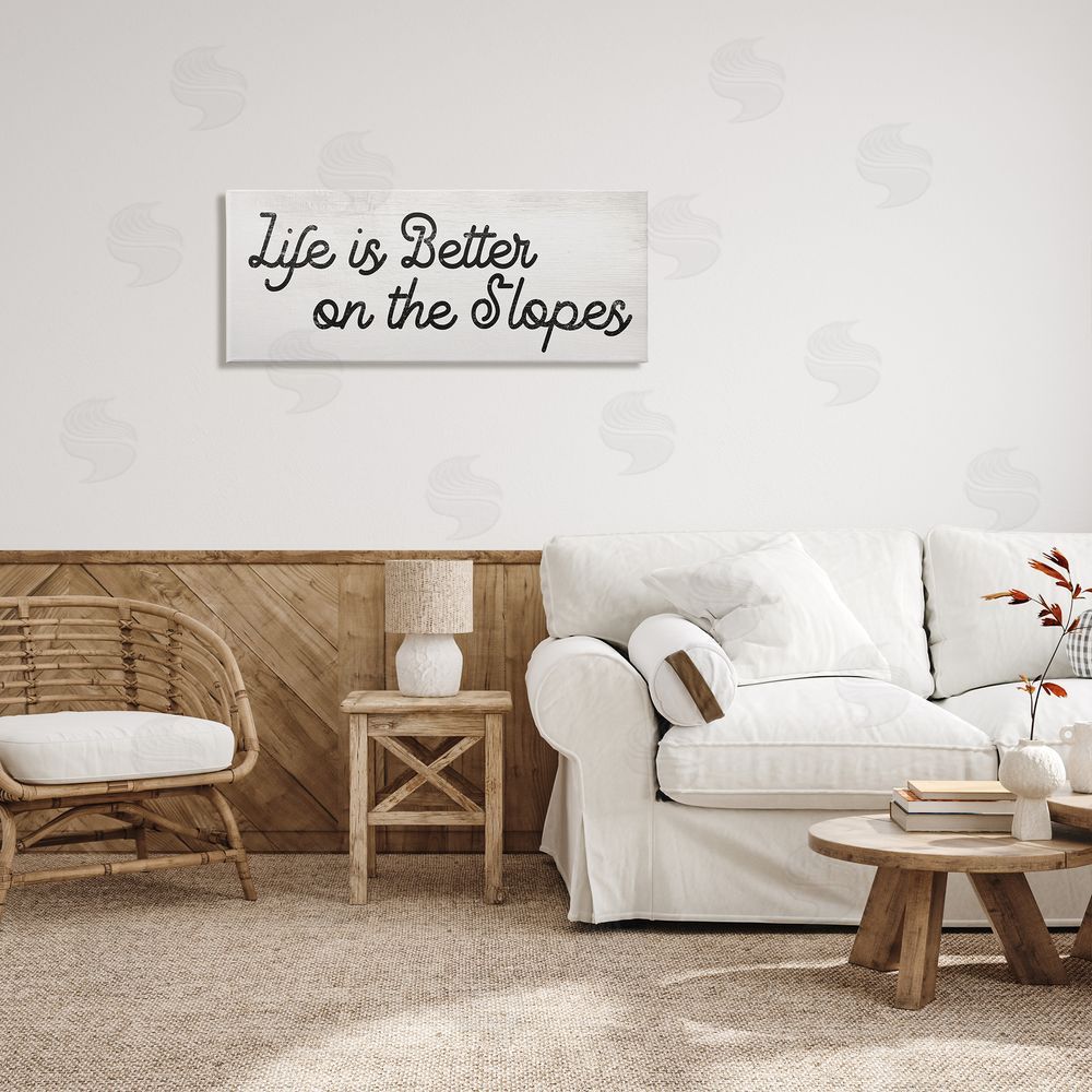 Stupell Studio Life's Better on the Slopes Phrase Ski Sport