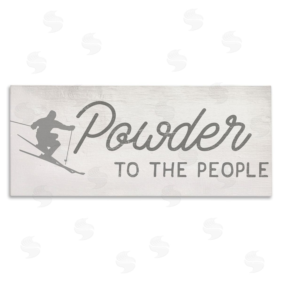 Stupell Studio Powd_sideer to the People Phrase Ski Sport Pun