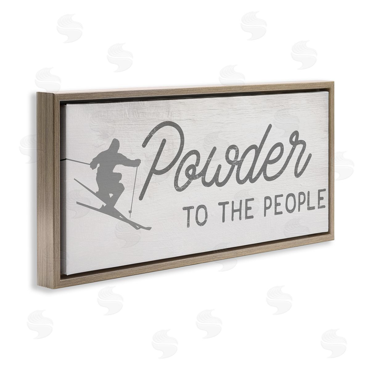 Stupell Studio Powd_sideer to the People Phrase Ski Sport Pun