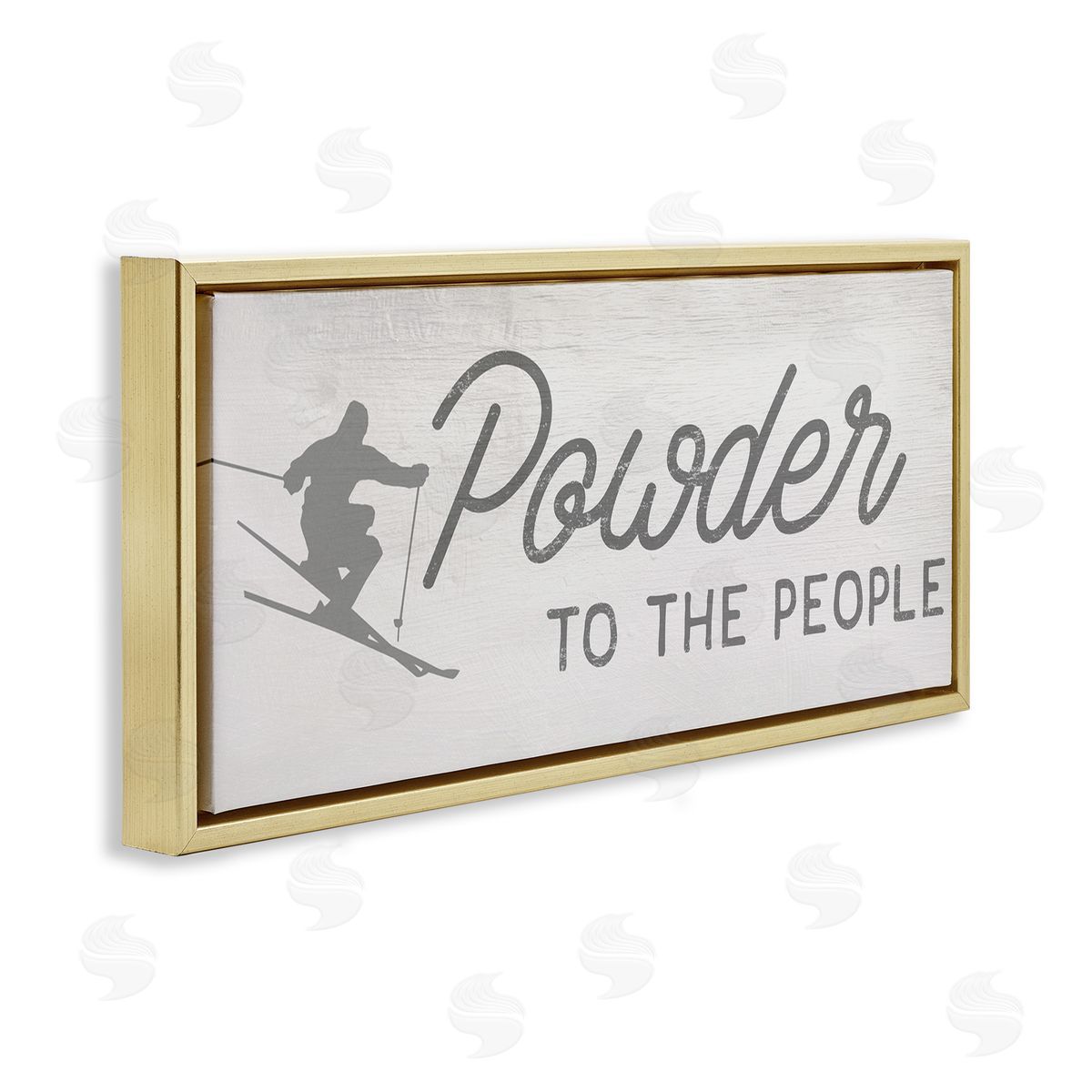Stupell Studio Powd_sideer to the People Phrase Ski Sport Pun