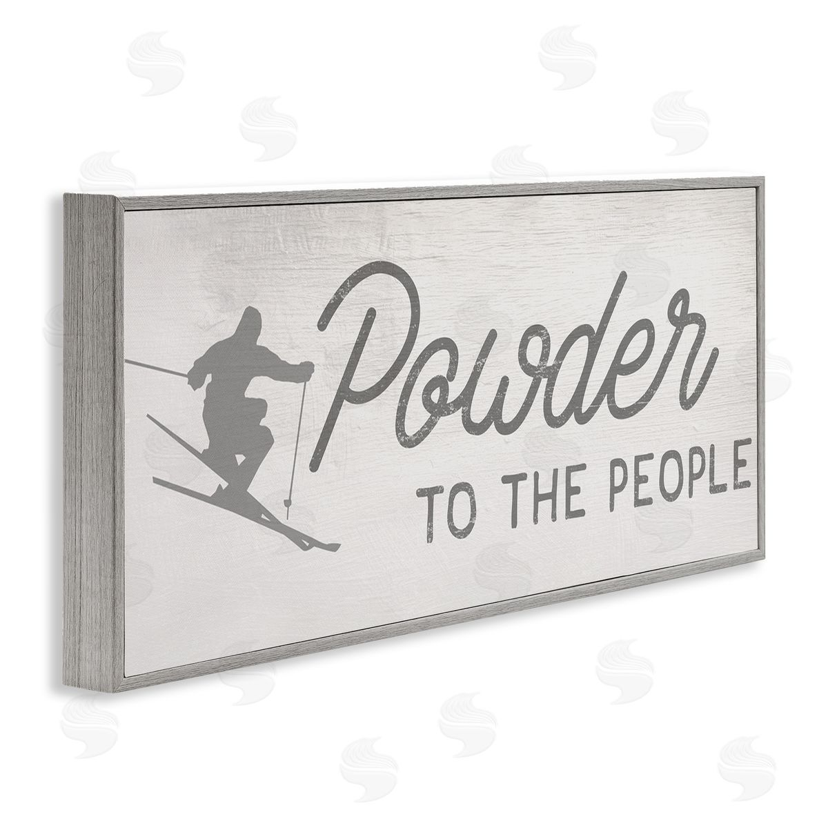 Stupell Studio Powd_sideer to the People Phrase Ski Sport Pun
