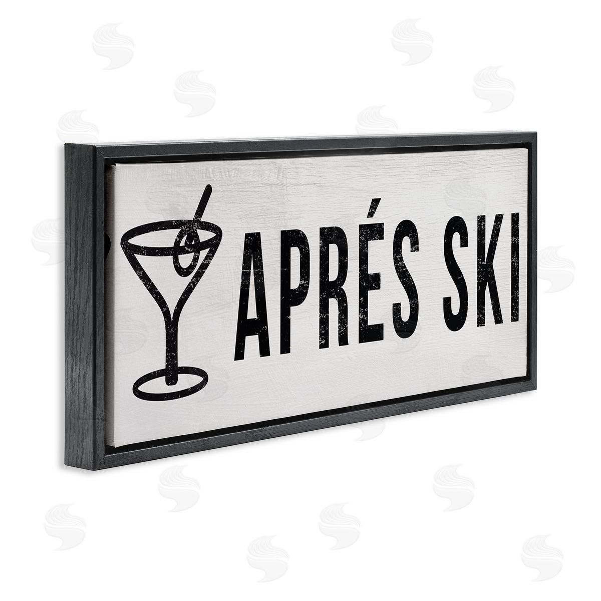 Stupell Studio Apr�s Ski Phrase Martini Glass with Olive