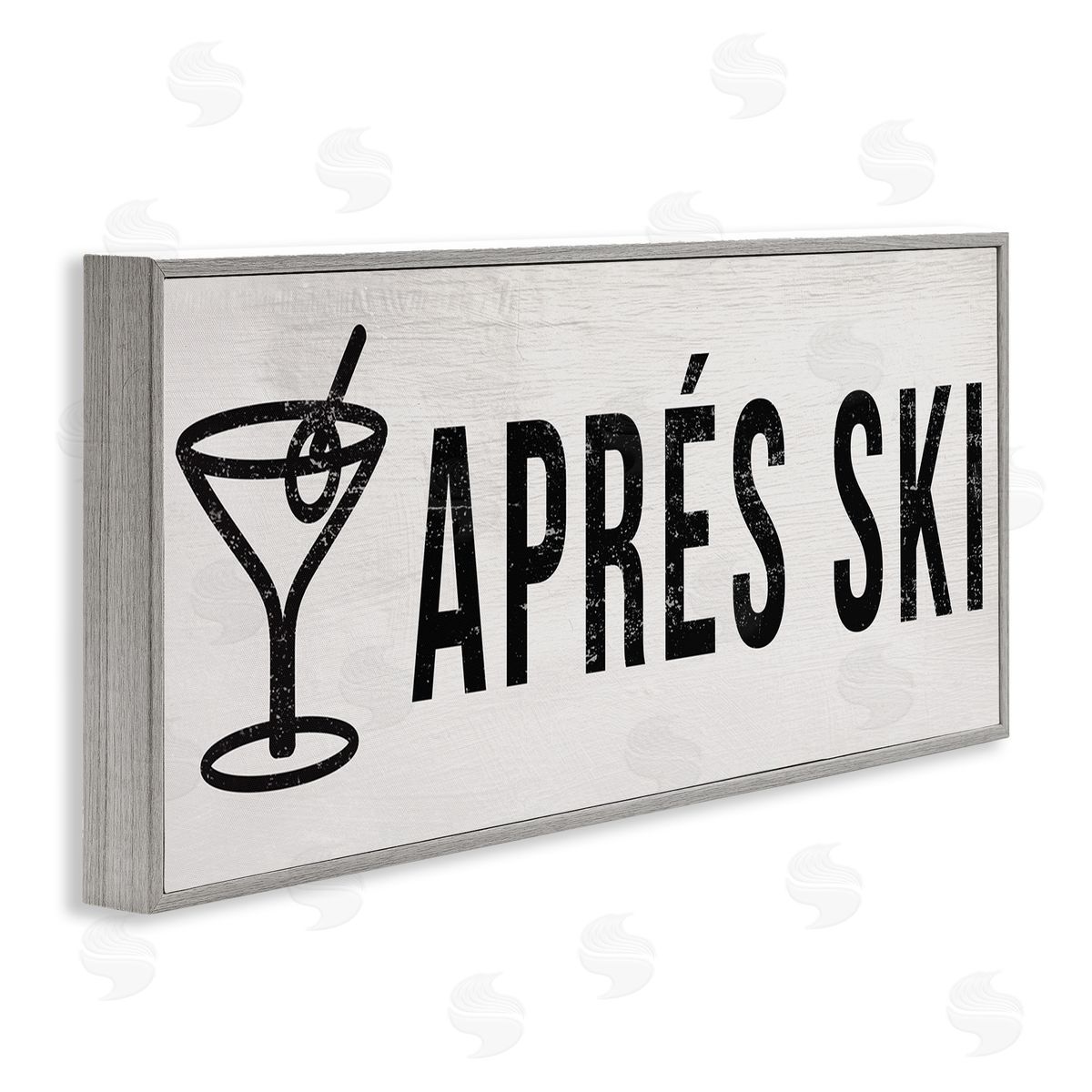 Stupell Studio Apr�s Ski Phrase Martini Glass with Olive