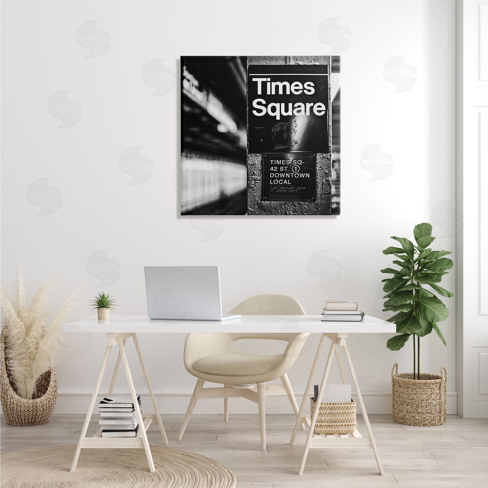 Susan Bryant Time Square Subway New York City Urban Photography Canvas Wall Art in Room
