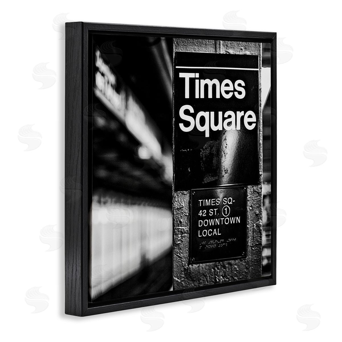 Susan Bryant Time Square Subway New York City Urban Photography Black Floating Frame Canvas Wall Art Print