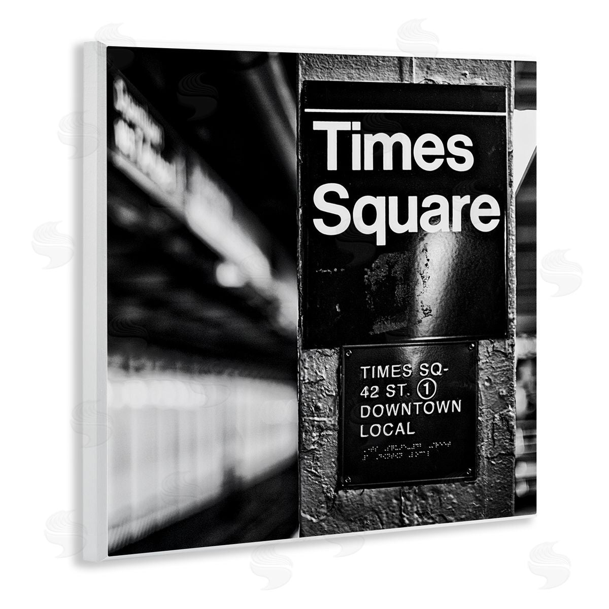 Susan Bryant Time Square Subway New York City Urban Photography Wooden Wall Plaque Art Print