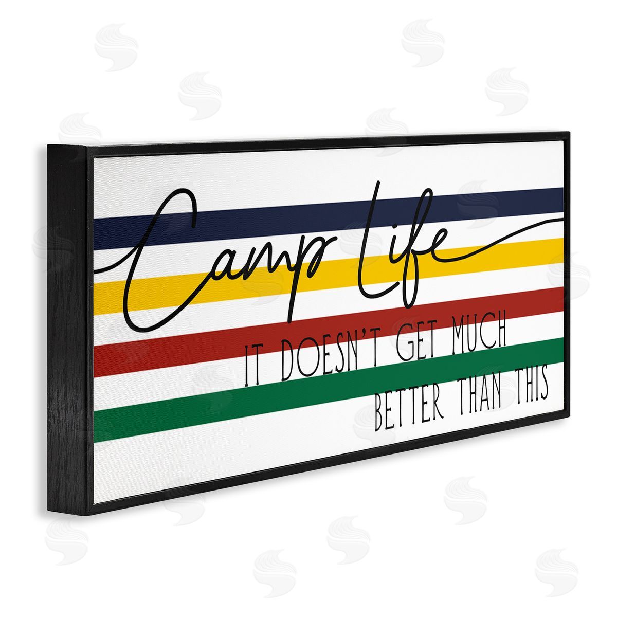 Stupell Studio Camp Life Doesn't Get Much Better Positivity Striped