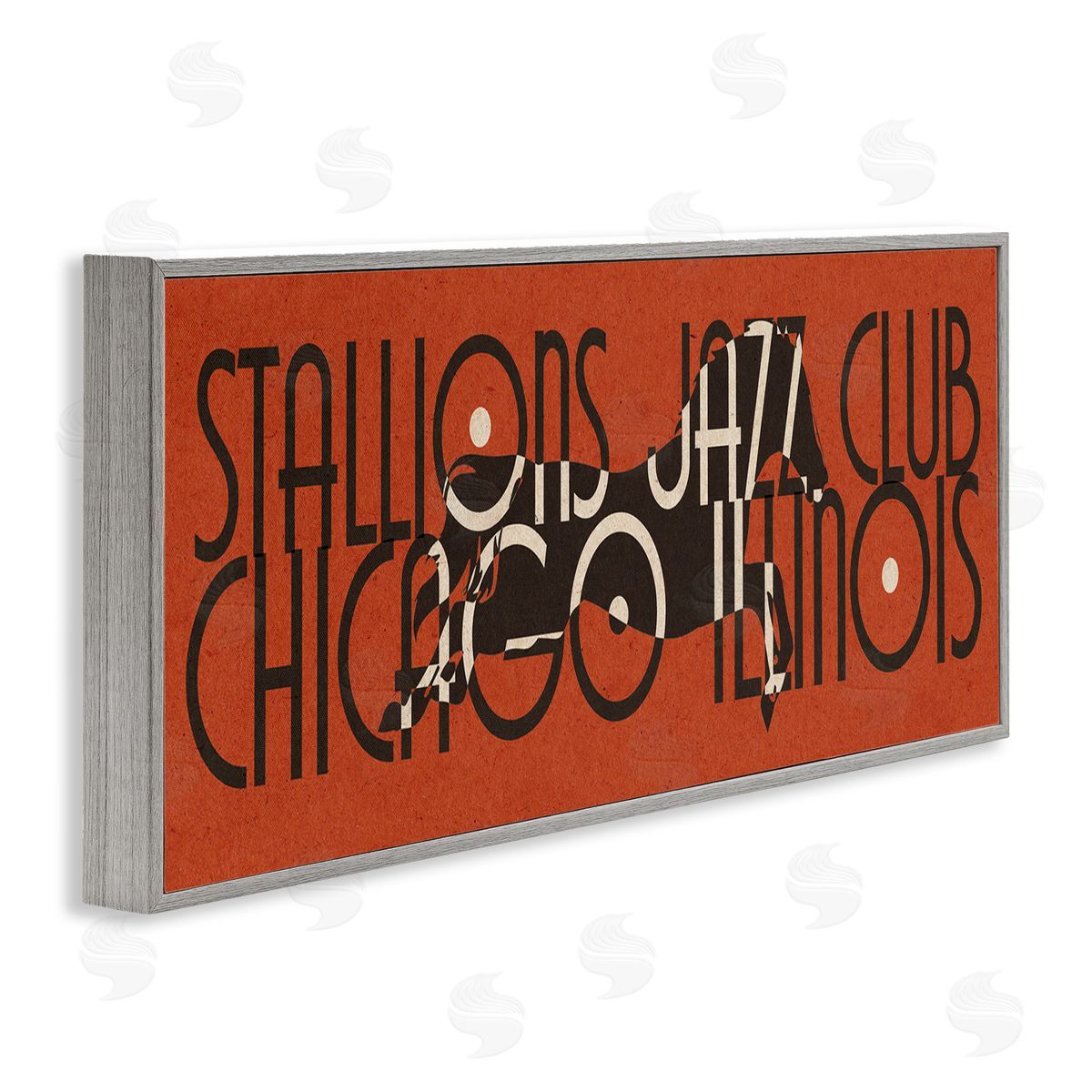 Stupell Studio Stallions Jazz Club Vintage Race Horse Chicago Illinois