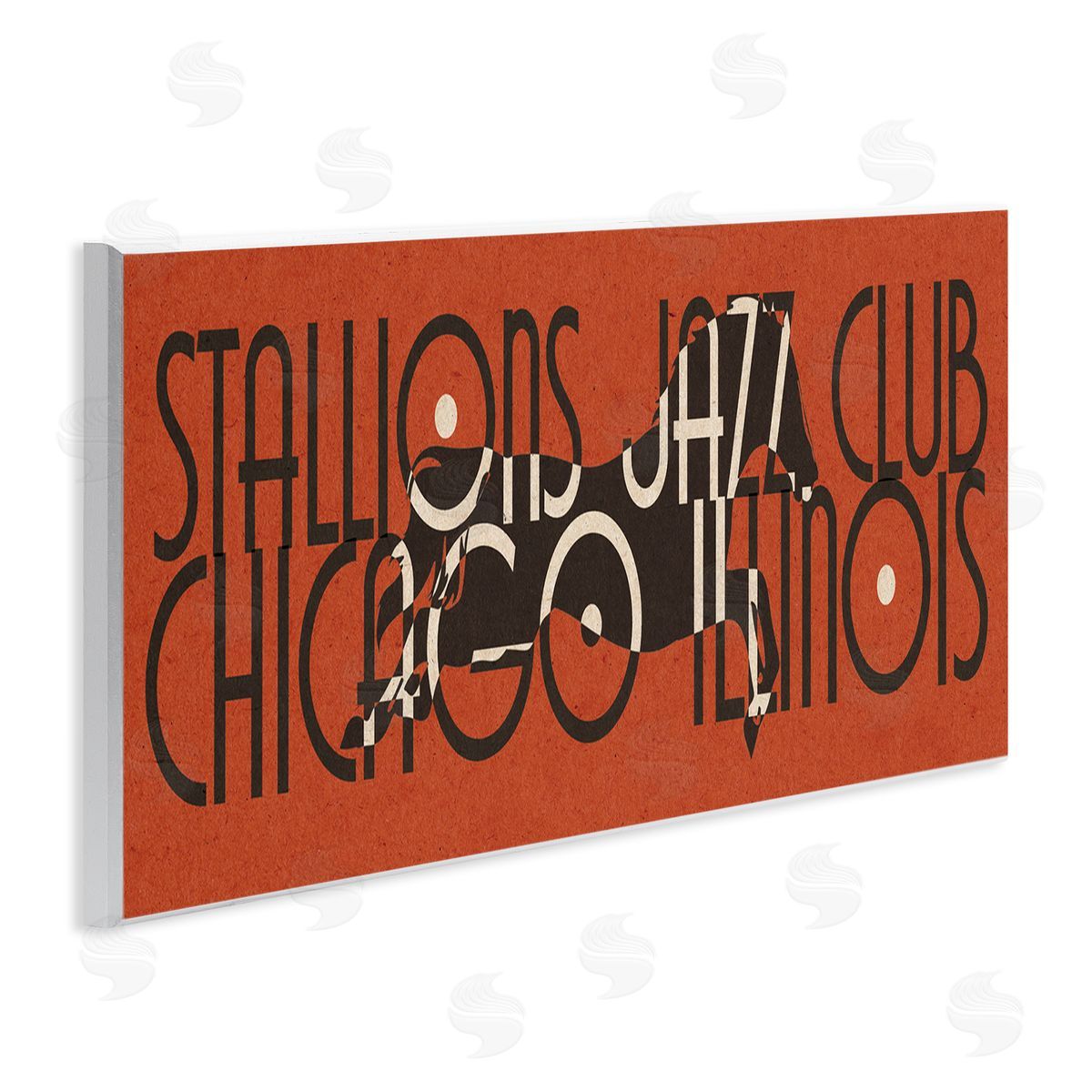 Stupell Studio Stallions Jazz Club Vintage Race Horse Chicago Illinois