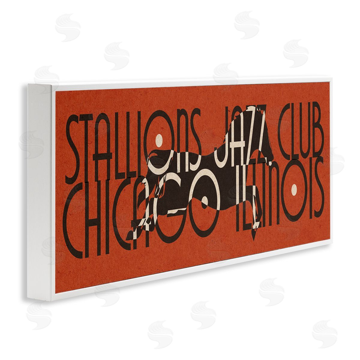 Stupell Studio Stallions Jazz Club Vintage Race Horse Chicago Illinois