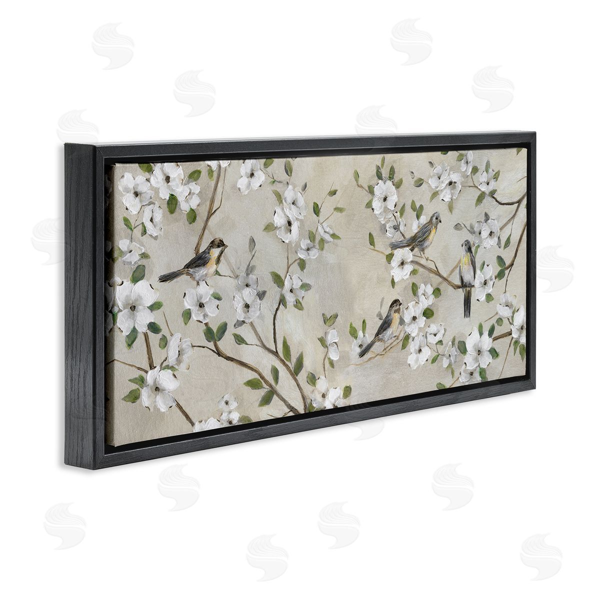 Nan Country Birds Soft White Floral Blossom Tree Branches