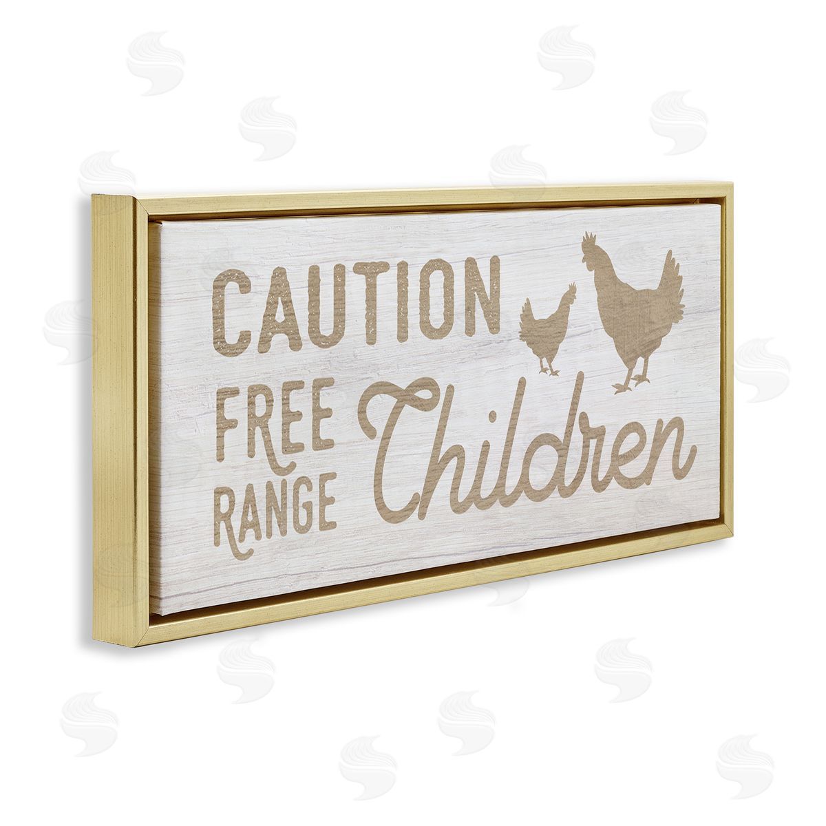 Stupell Studio Caution fr_sideee Range Children Sign Funny Farm Chickens