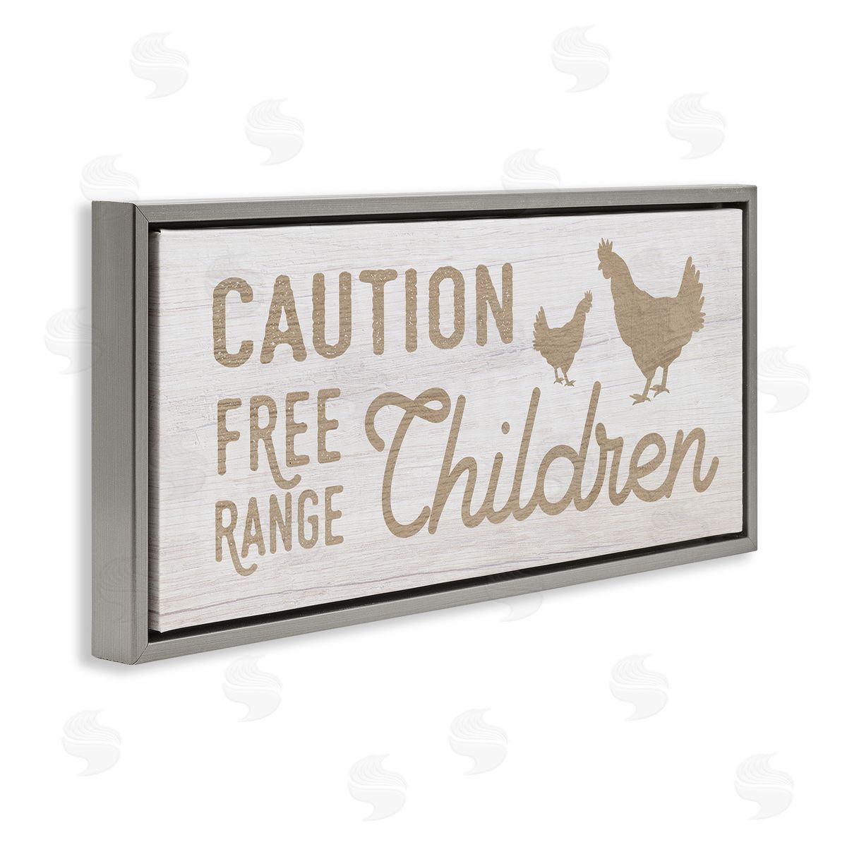 Stupell Studio Caution fr_sideee Range Children Sign Funny Farm Chickens