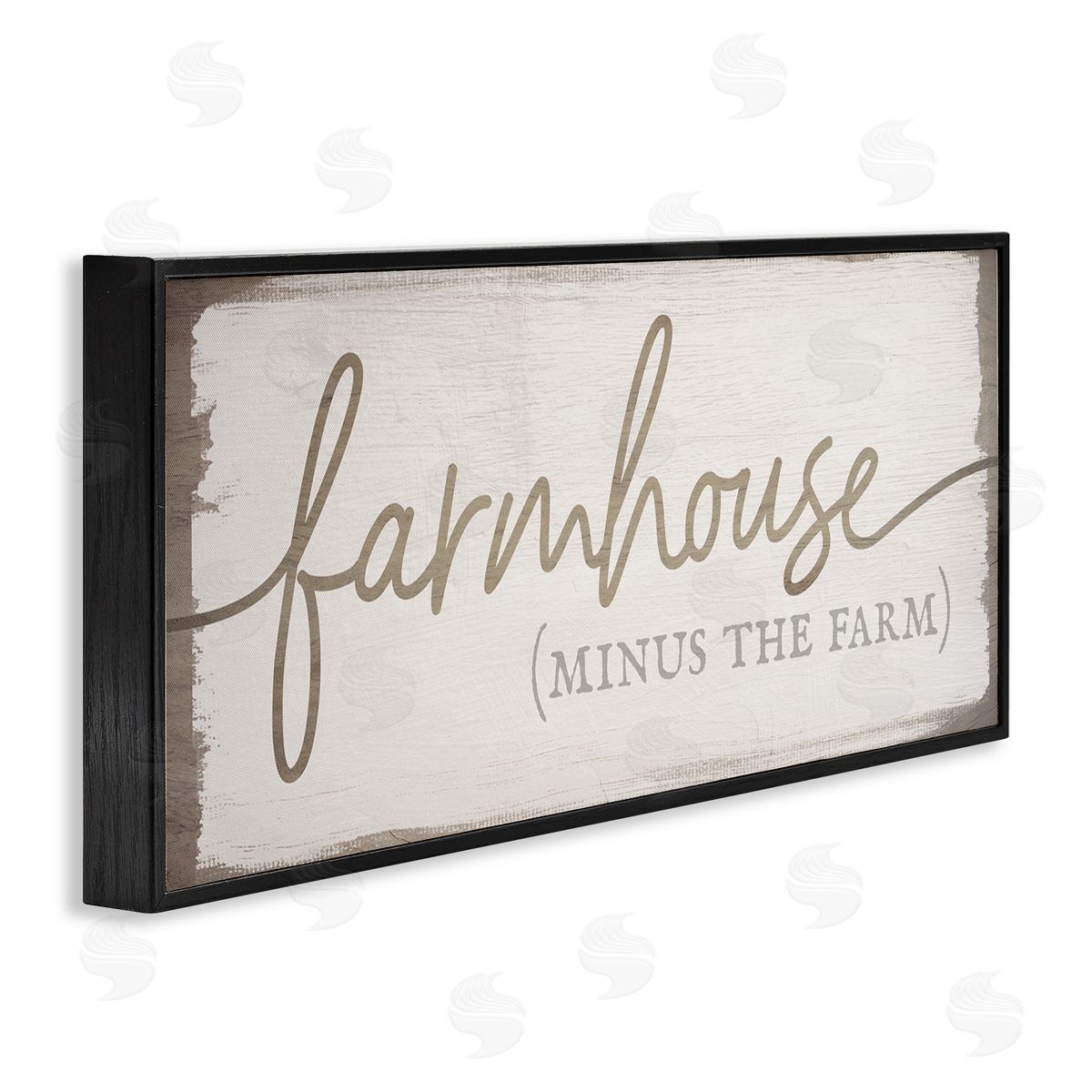 Stupell Studio Farmhouse Minus the Farm Sign Rustic Country Text