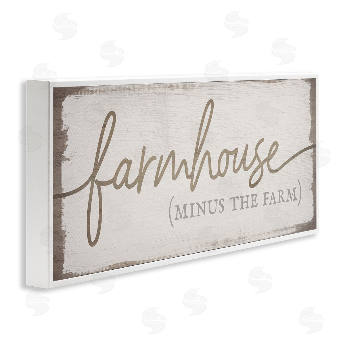 Stupell Studio Farmhouse Minus the Farm Sign Rustic Country Text
