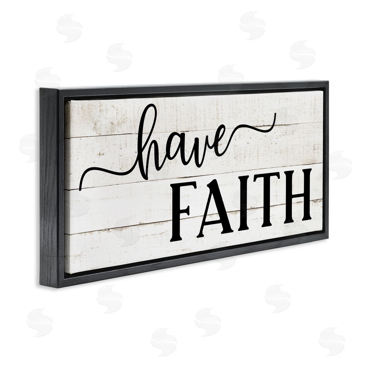 CAD Designs Have Faith Phrase Farmhouse Plank Pattern Minimal Text