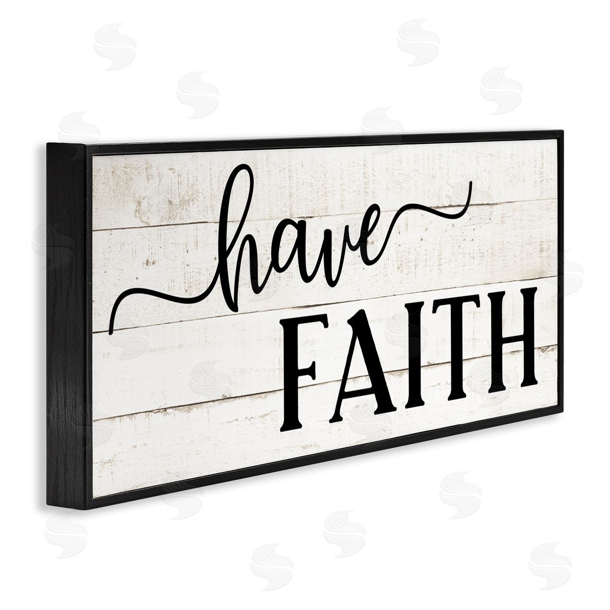 CAD Designs Have Faith Phrase Farmhouse Plank Pattern Minimal Text