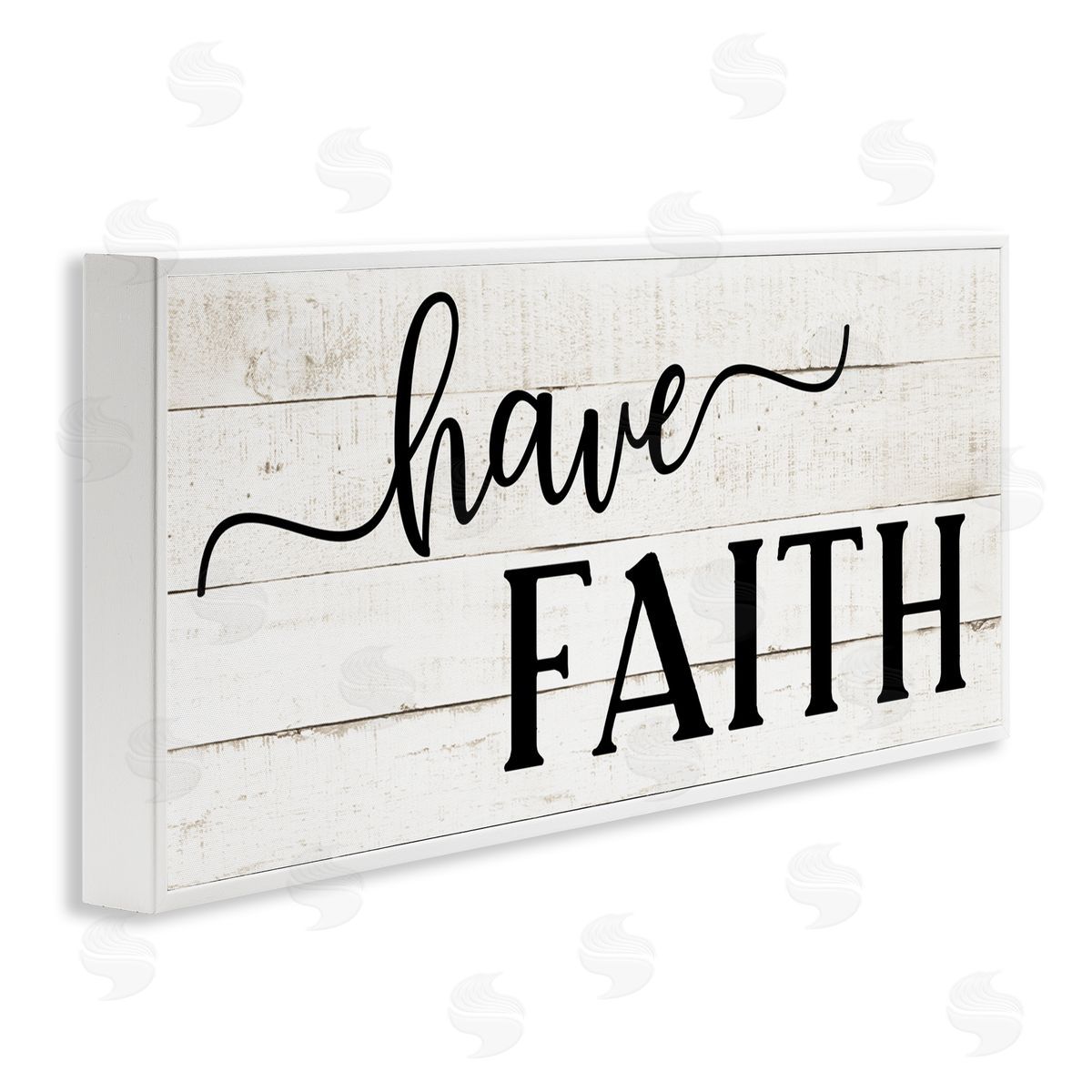 CAD Designs Have Faith Phrase Farmhouse Plank Pattern Minimal Text