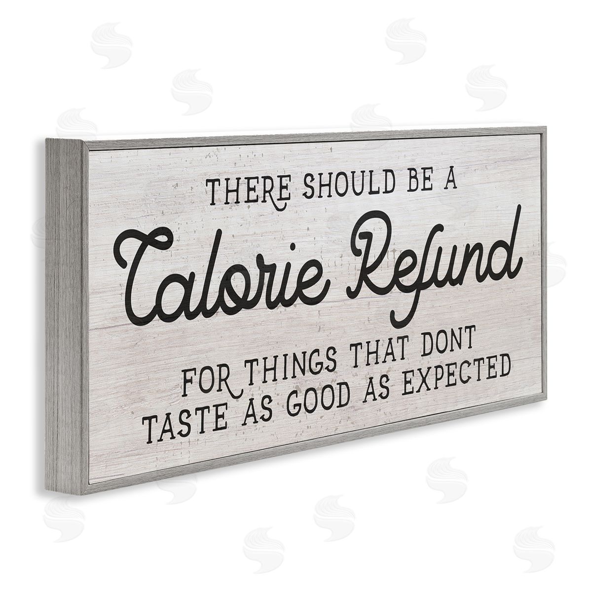 Stupell Studio Calorie Refund Don't Taste Good Funny Kitchen Phrase
