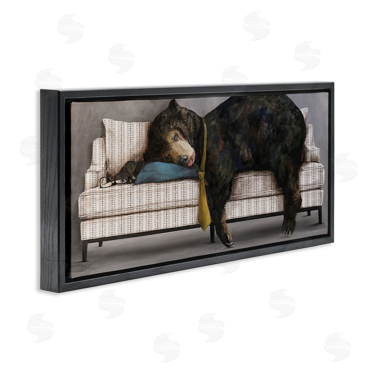 Kamdon Kreations Exhausted Papa Bear Sleeping Business Tie Modern Couch