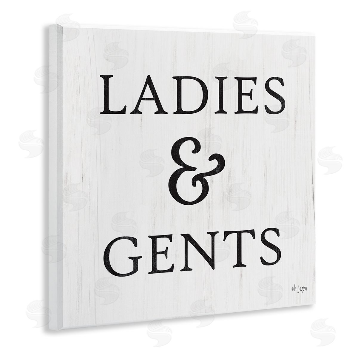 Jaxn Blvd. Ladies & Gents Bathroom Sign Country Grain Pattern Wooden Wall Plaque Art Print