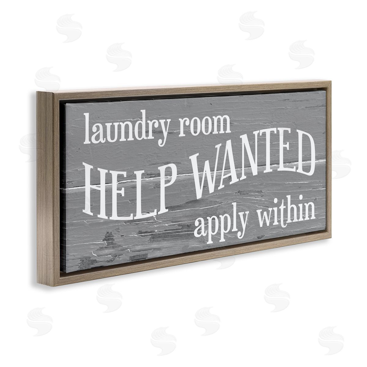 Stupell Studio Help Wanted Laundry Room Rustic Sign Apply Within