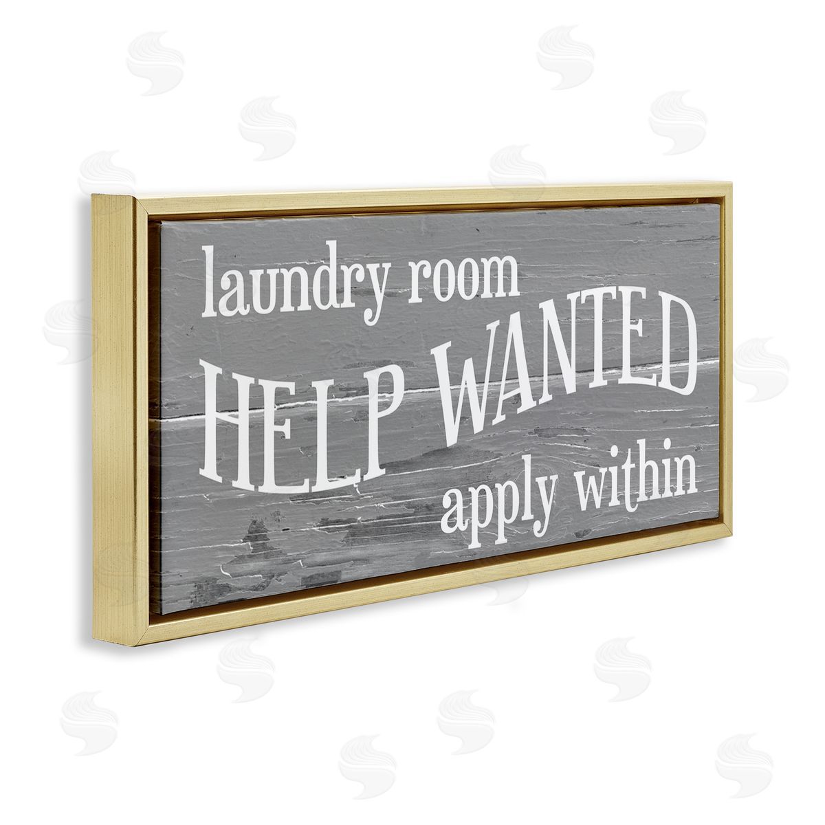 Stupell Studio Help Wanted Laundry Room Rustic Sign Apply Within