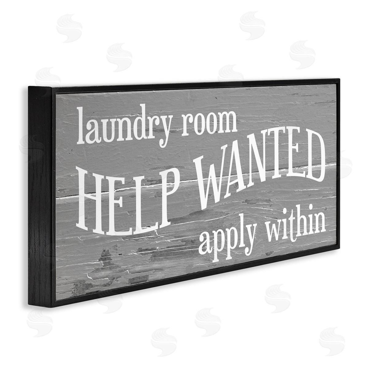 Stupell Studio Help Wanted Laundry Room Rustic Sign Apply Within