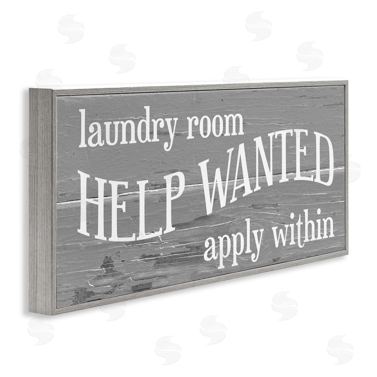 Stupell Studio Help Wanted Laundry Room Rustic Sign Apply Within