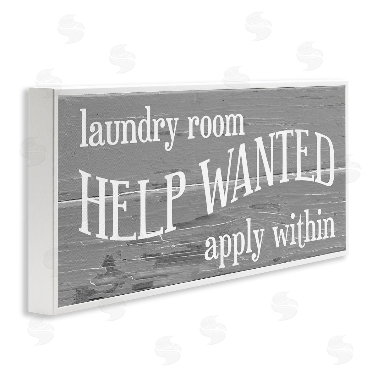 Stupell Studio Help Wanted Laundry Room Rustic Sign Apply Within
