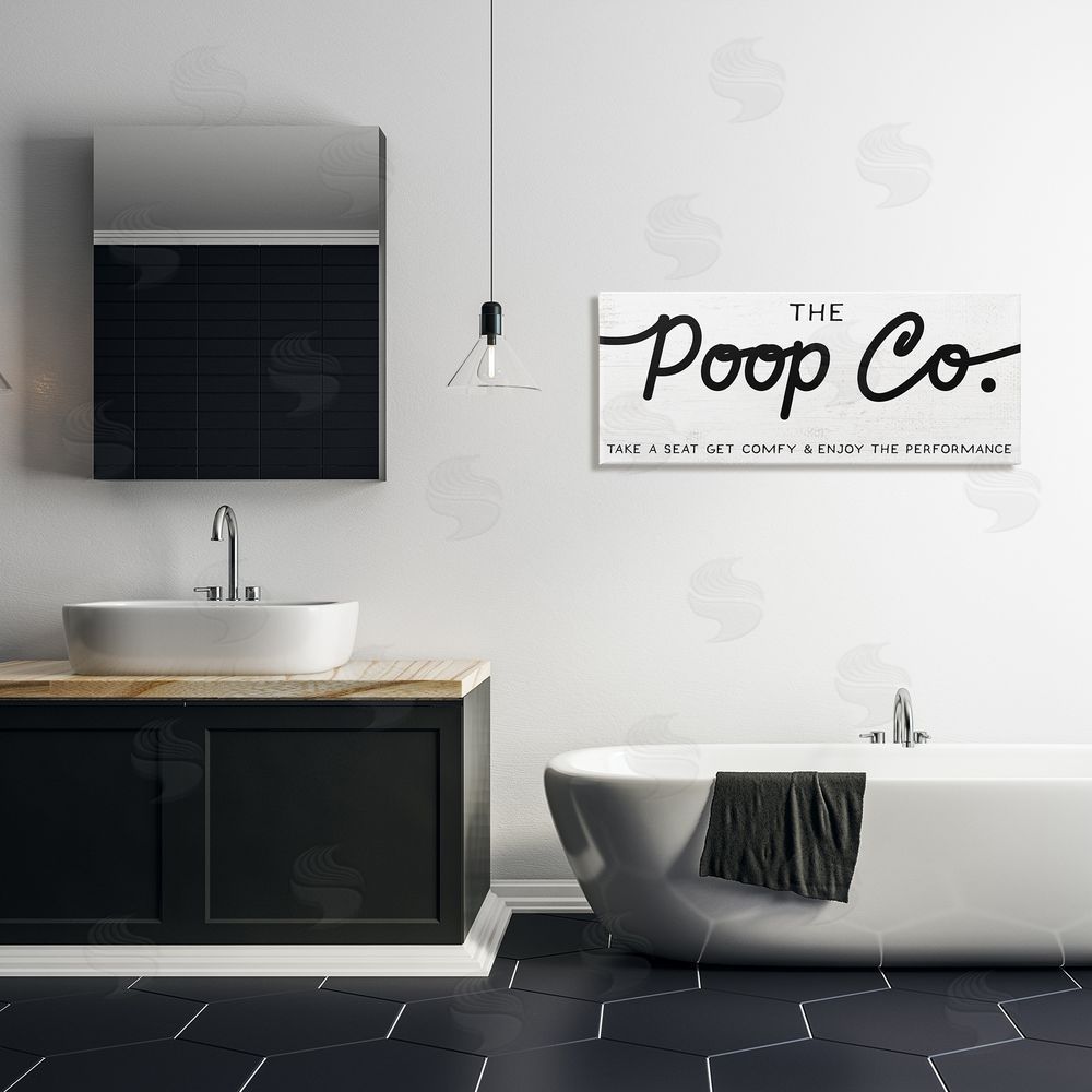 Stupell Studio The Poop Co. Funny Bathroom Sign Get Comfy