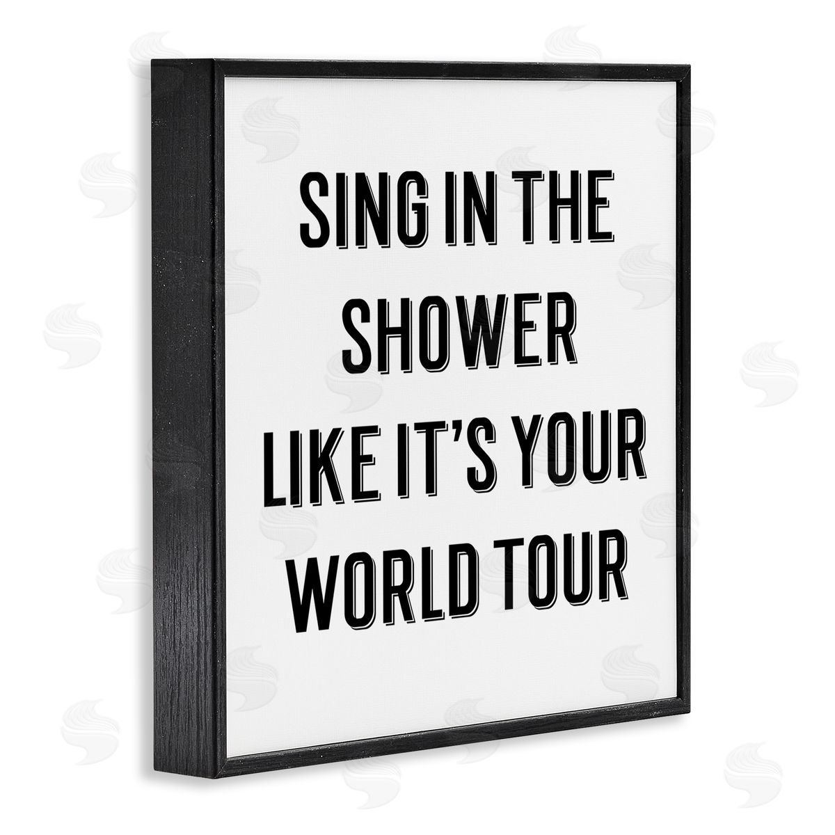 CAD Designs Sing in Shower Like World Tour Bathroom Quote Black Framed Glicee Wall Art Print