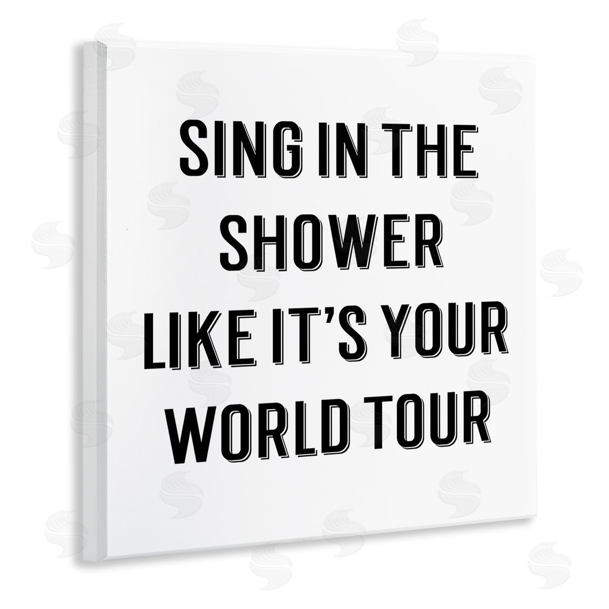 CAD Designs Sing in Shower Like World Tour Bathroom Quote Wooden Wall Plaque Art Print