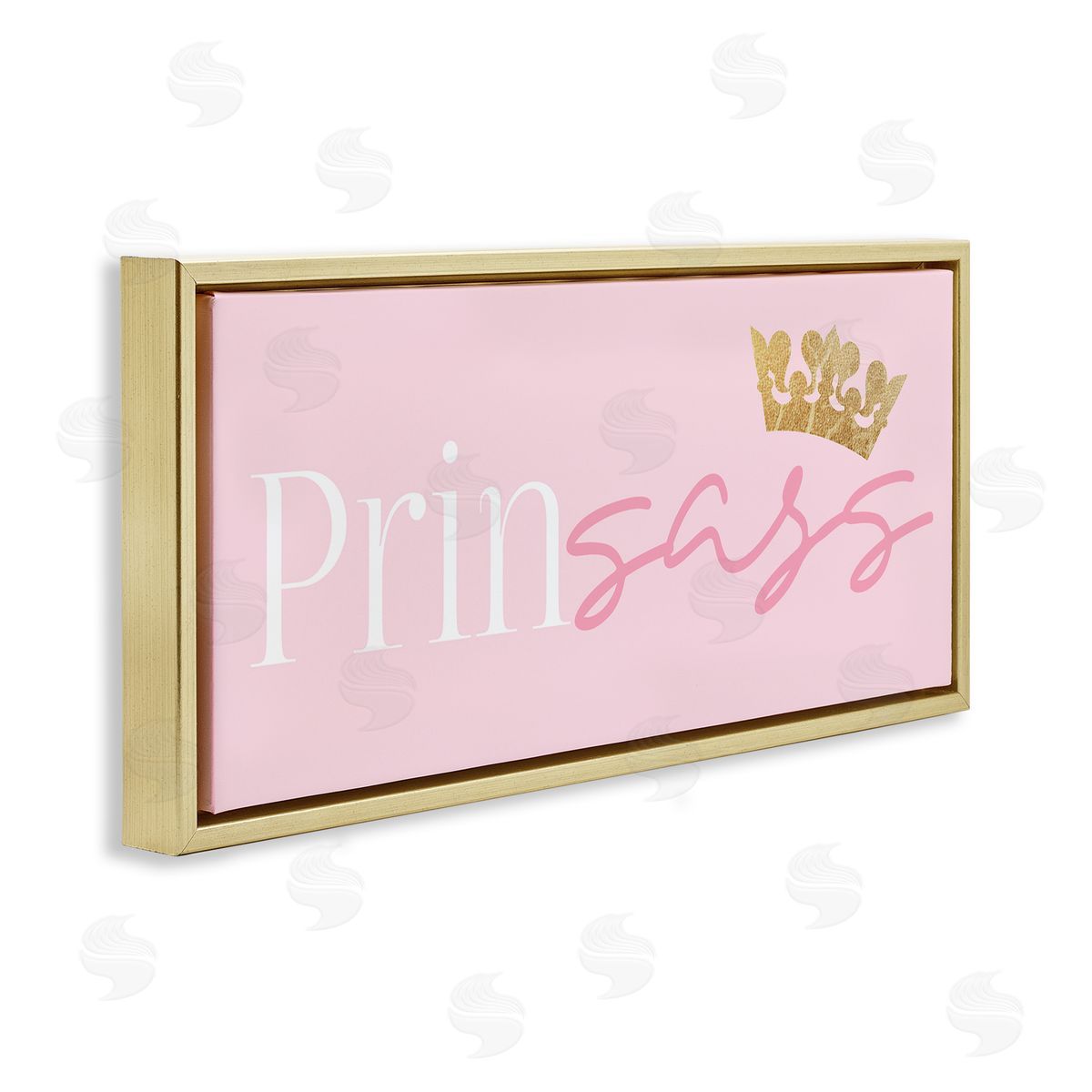 Stupell Studio Princess Sassy Girl Princess Pun Royal Crown Pink