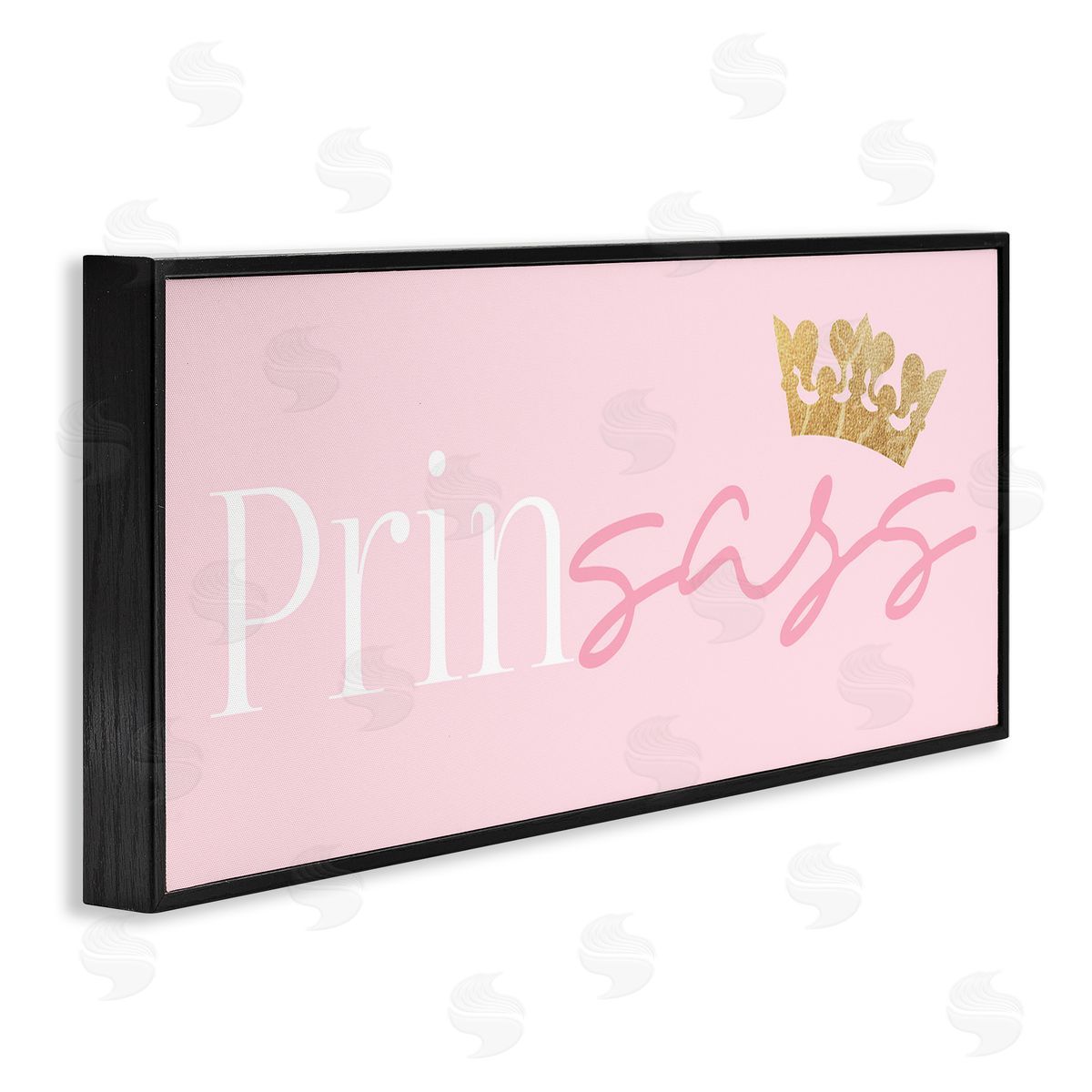 Stupell Studio Princess Sassy Girl Princess Pun Royal Crown Pink
